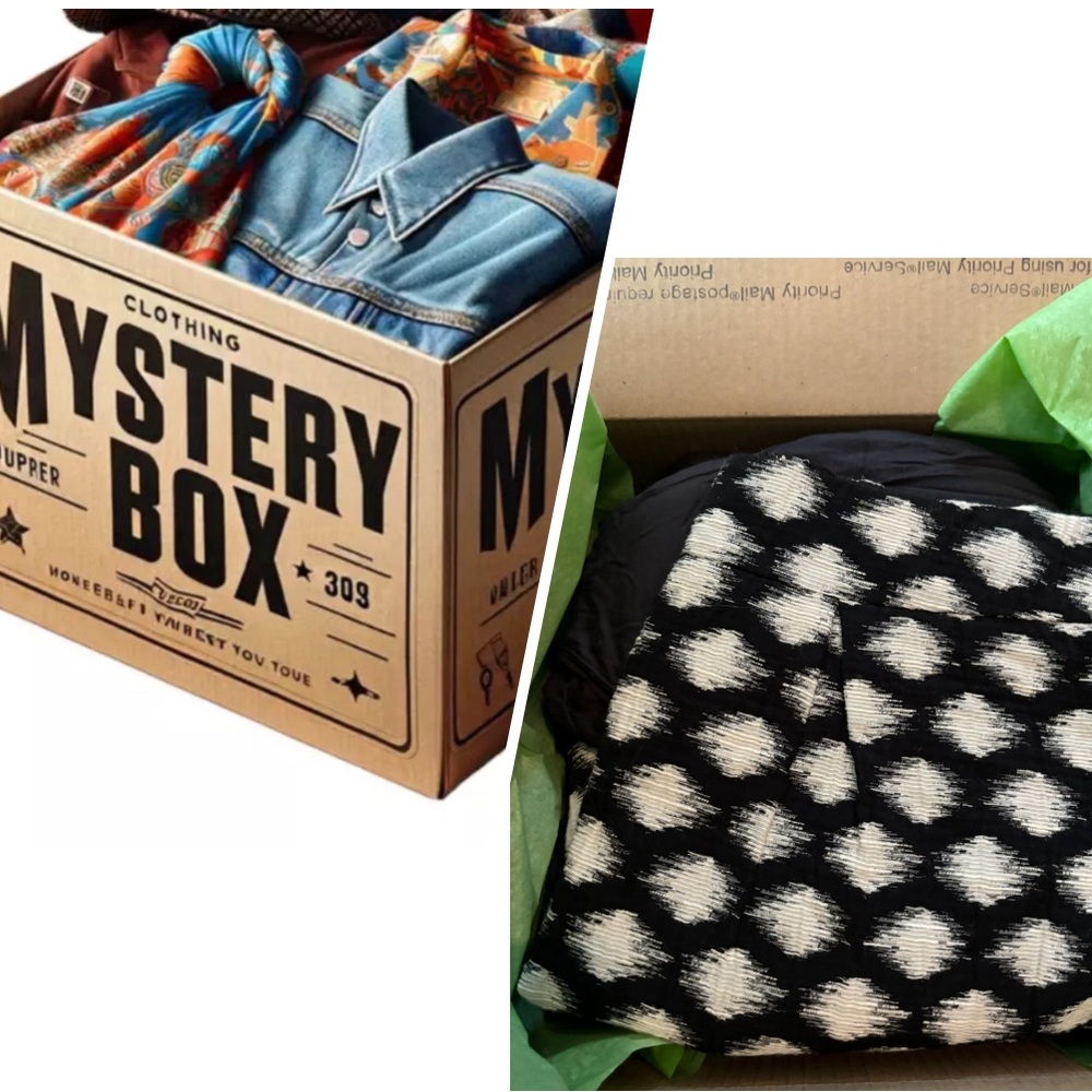 MYSTERY BOX WOMENS SIZE M CLOTHING 8 Pc BUNDLE FOR RESALE Or SELF MB26 5 Lb Box